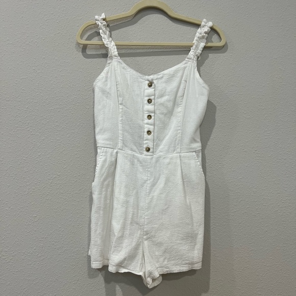 Hollister Pants - Hollister White Linen Romper